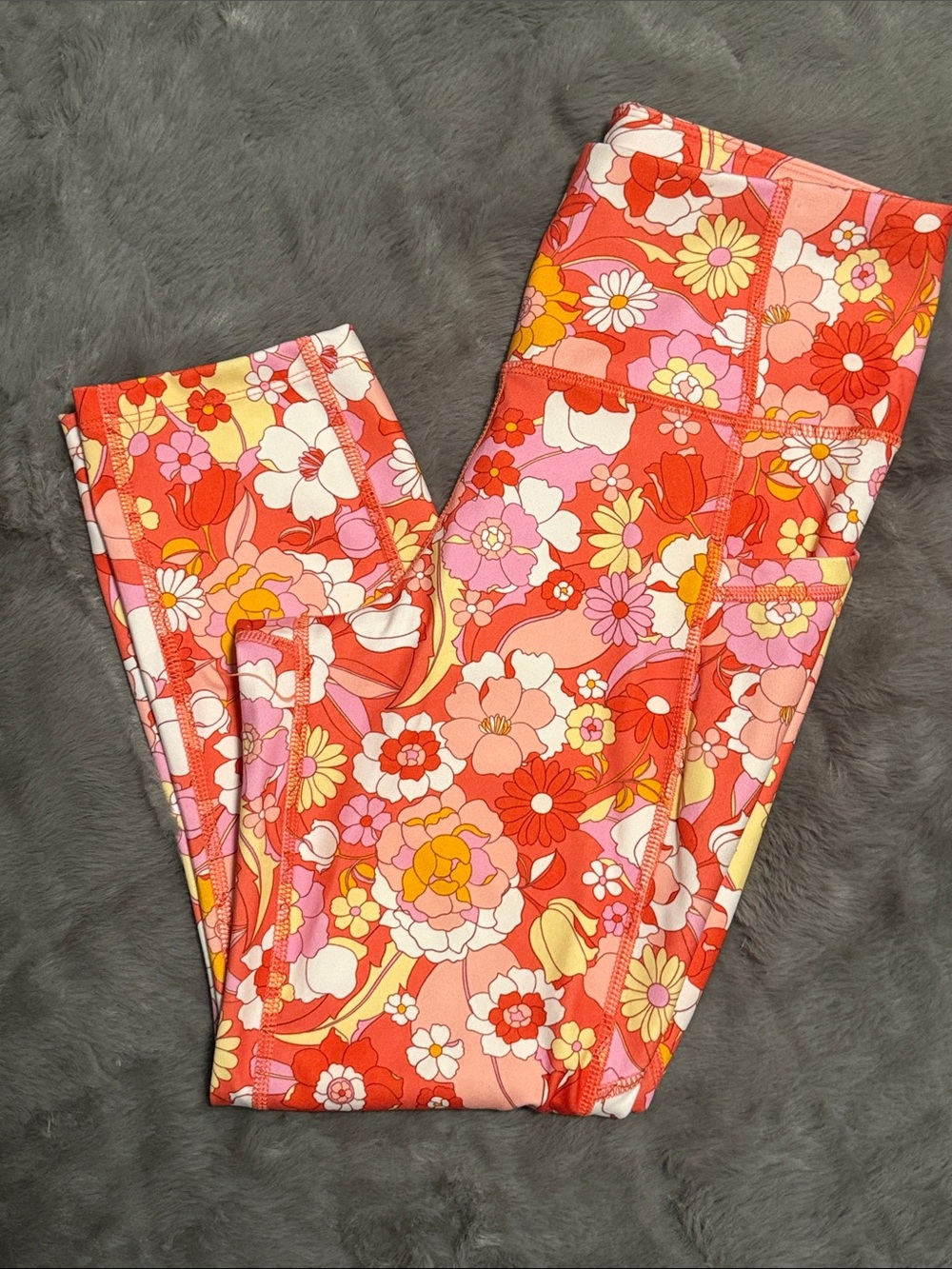 Avia Floral Active Leggings - Pink & Coral